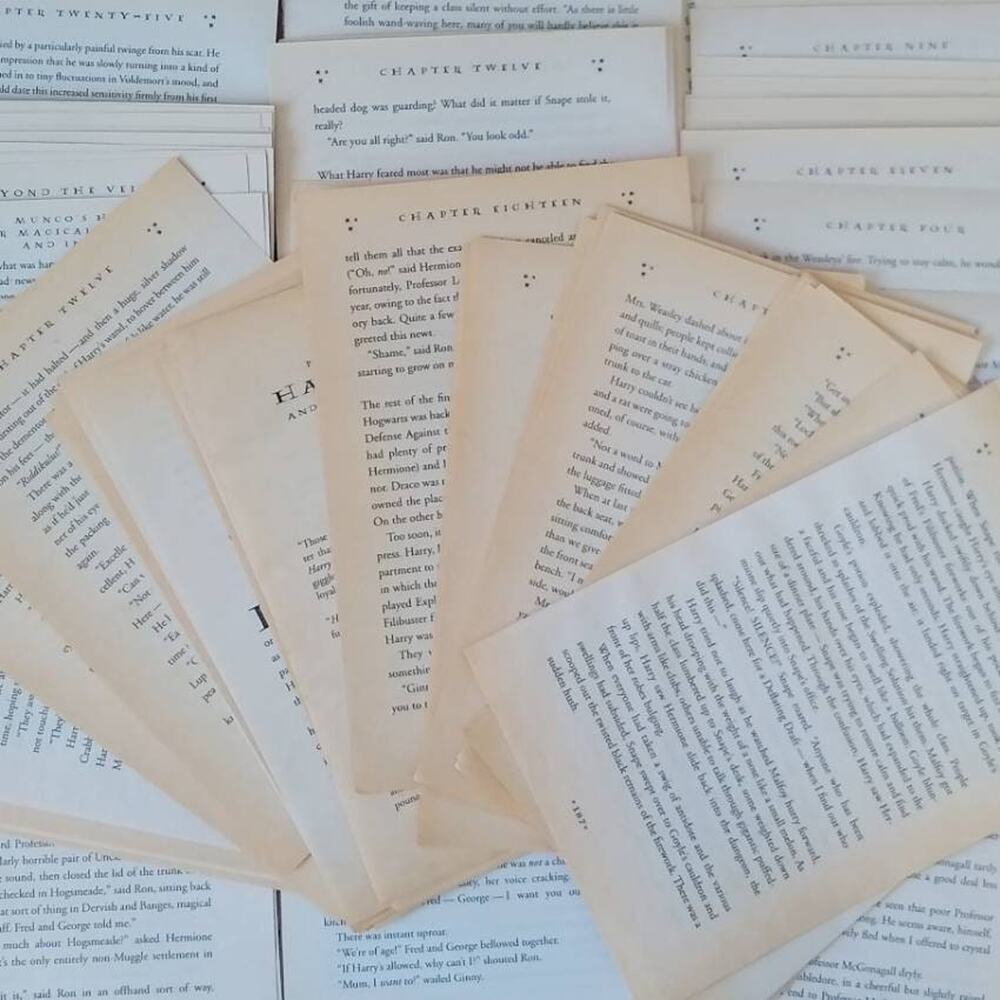 125 Harry Potter Book Page Bundle